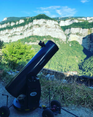 Soirée astronomie au coeur du Parc naturel du Vercors. Ciel étoilé.